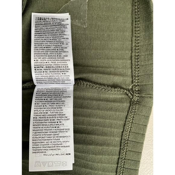 Gap M Petite Green Ribbed Button-Down Cardigan Dress - Picture 9 of 12